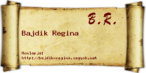 Bajdik Regina névjegykártya